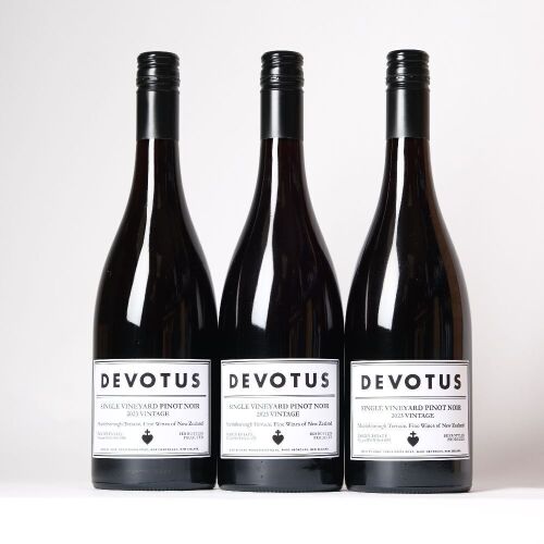 (3) 2023 Devotus Single Vineyard Pinot Noir, Martinborough