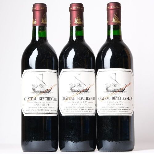 (3) 1989 Chateau Beychevelle 4eme Cru Classe, St Julien