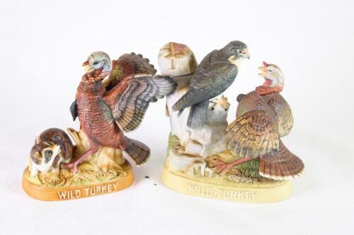 Two Wild Turkey figurines in one lot
