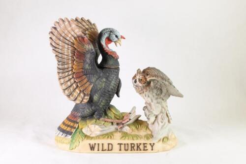 (1) Wild Turkey and Poults No 6 Ceramic Decanter 750ml 101 proof