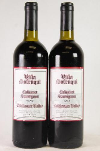 (2) 2003 Vina Sofruqui Cabernet Sauvignon, Colchagua Valley, Chile