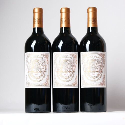 (3) 2015 Chateau Pichon-Longueville au Baron de Pichon-Longueville 2eme Cru Classe, Pauillac