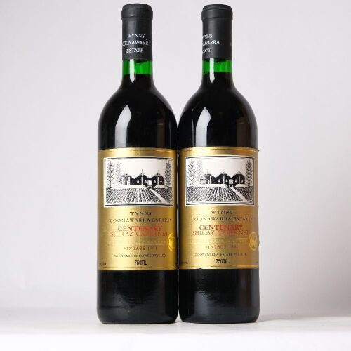(2) 1991 Wynns Centenary Shiraz/Cabernet Sauvignon, Coonawarra SA