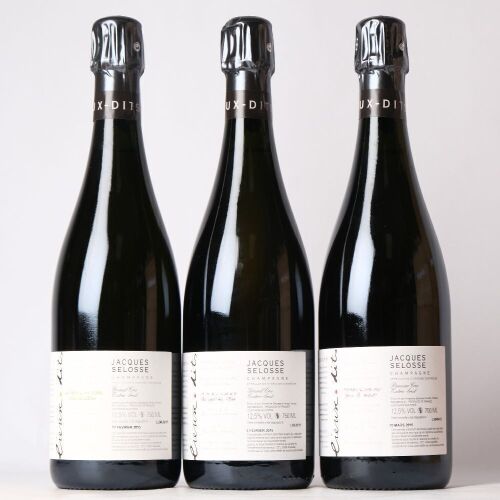 (1) NV Jacques Selosse Lieux-dits Collection Extra Bru (3 bottles in one lot)