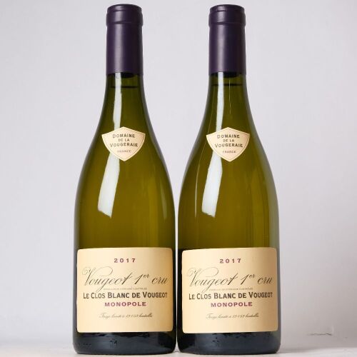(2) 2017 Domaine de la Vougeraie Vougeot 1er Cru Clos Blanc, Cote de Nuits