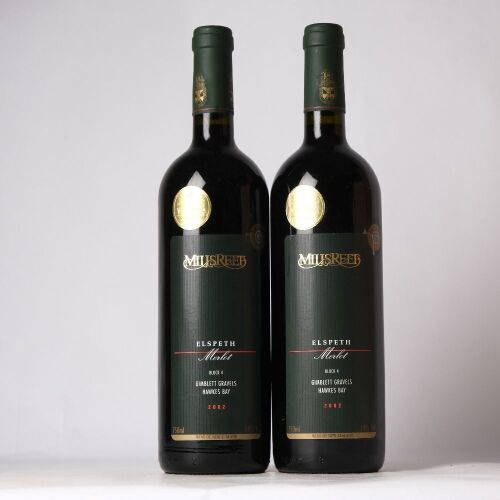 (2) 2002 Mills Reef Elspeth Block 4 Merlot, Gimblett Gravels
