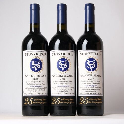 (3) 2010 Stonyridge Vineyard Larose, Waiheke