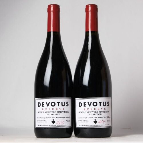 (2) 2023 Devotus Reserve Single Vineyard Pinot Noir, Martinborough