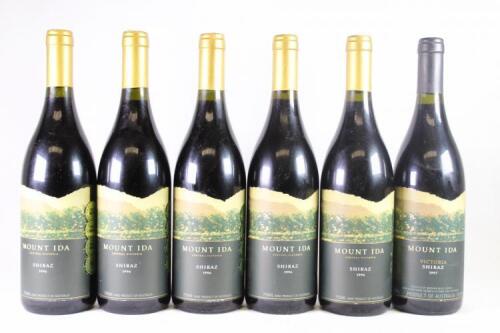 Six bottles of Mount Ida Shiraz in one lot