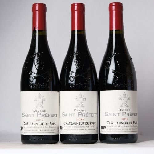 (3) 2017 Domaine Saint Prefert Chateauneuf-du-Pape