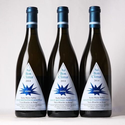 (3) 2014 Au Bon Climat Nuits Blanches Au Bouge Chardonnay, Santa Barbara USA