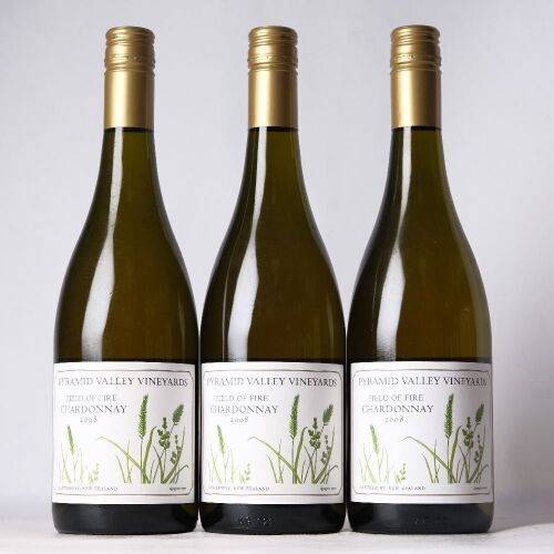 (3) 2008 Pyramid Valley Vineyards Field of Fire Chardonnay, Waikari