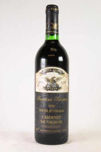 (1) 1996 Wolf Blass Presidents Selection Cabernet Sauvignon, South Australia