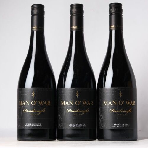 (3) 2017 Man O'War Dreadnought Syrah, Waiheke