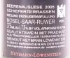 (1) 2005 Heymann Lowenstein Schieferterrassen Riesling Beerenauslese 375ml, Mosel Saar Ruwer - 5