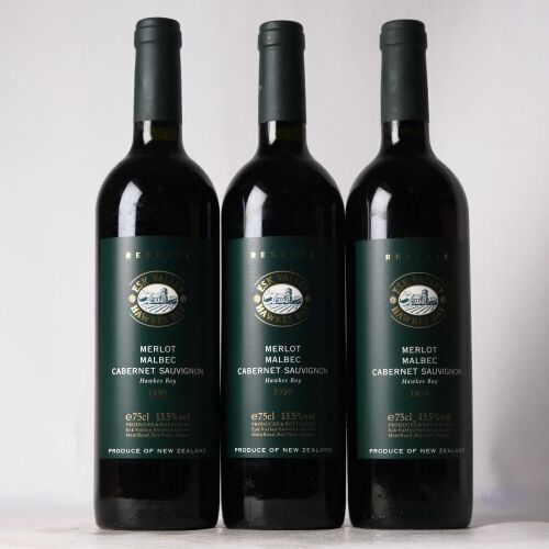 (3) 1999 Esk Valley Reserve Merlot/Malbec/Cabernet Sauvignon, Hawkes Bay