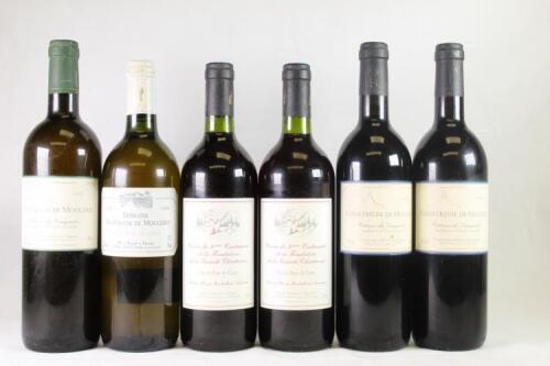Six bottles of Domaine Chartreuse de Mougeres red & white wine in one lot