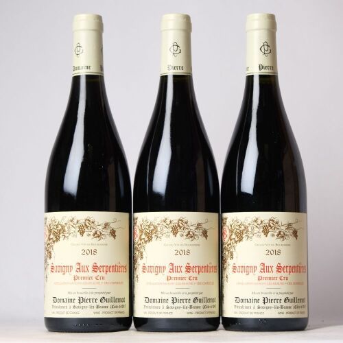 (3) 2018 Domaine Pierre Guillemot Les Serpentieres Savigny-les-Beaune 1er Cru, Cote de Beaune