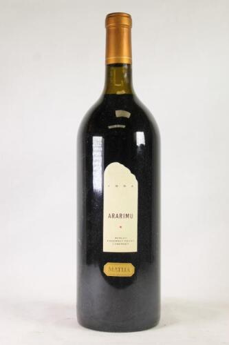 (1) 1994 Matua Valley Ararimu Merlot/Cabernet Franc/Cabernet Sauvignon 1500ml