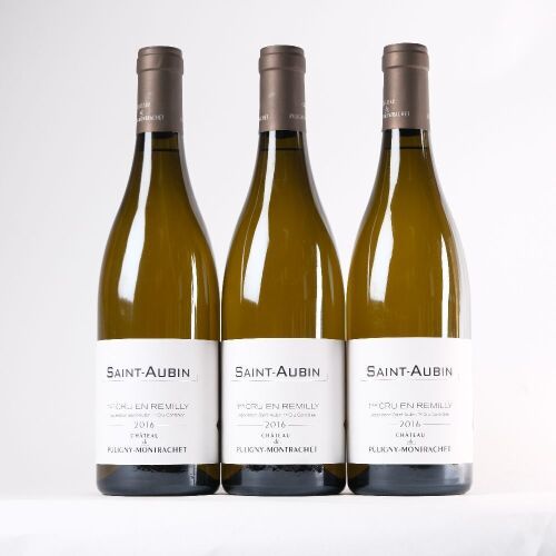 (3) 2016 Chateau de Puligny Montrachet St Aubin En Remilly 1er Cru, Cote de Beaune