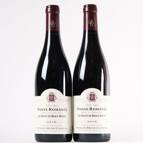 (2) 2018 Domaine Bruno Clavelier Vosne Romanee 1er Cru Les Haut Beaux Monts Vieilles Vignes, Cote de Nuits