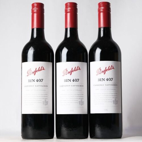 (3) 2008 Penfolds Bin 407 Cabernet Sauvignon, South Australia