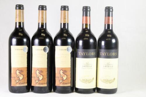 Five bottles of Taylors red wine in one lot