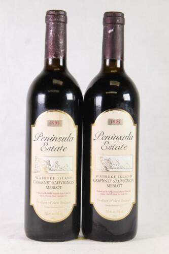 (2) 1993 Peninsula Estate Cabernet Sauvignon/Merlot, Waiheke