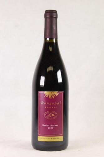(1) 2001 Rongopai Reserve Merlot/Malbec, Te Kauwhata