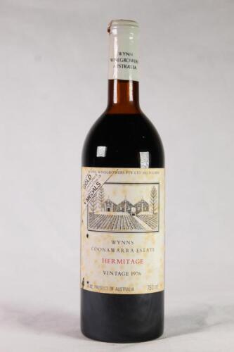 (1) 1976 Wynns Hermitage, Coonawarra SA