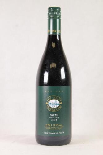 (1) 2002 Esk Valley Reserve Syrah, Hawkes Bay