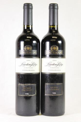 (2) 2001 Lindemans Limestone Ridge Shiraz/Cabernet Sauvignon, Coonawarra SA