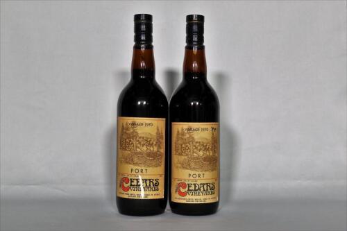 (2) 1970 Cedar Vinayrds Vintage Port, Kumeu