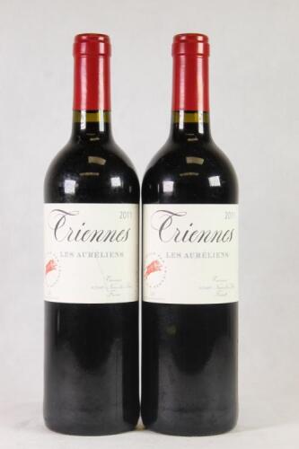 (2) 2011 Domaine de Triennes Coteaux Varois en Provence Les Aureliens Rouge, IGP Pays du Var
