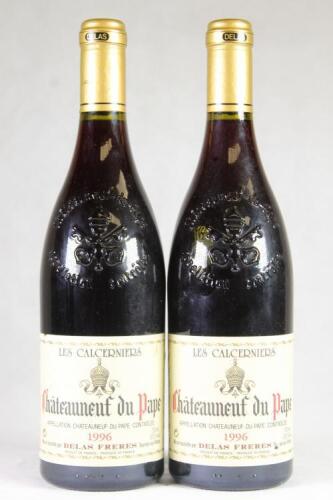 (2) 1996 Delas Les Calcerniers Chateauneuf du Pape