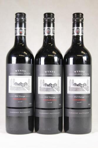 (3) 2008 Wynns Black Label Cabernet Sauvignon, Coonawarra SA