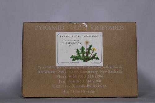 (6) 2012 Pyramid Valley Lion's Tooth Chardonnay, Canterbury