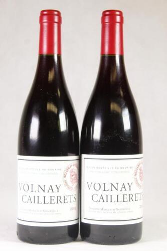 (2) 2014 Domaine Marquis d'Angerville Volnay Caillerets 1er Cru, Cote de Beaune