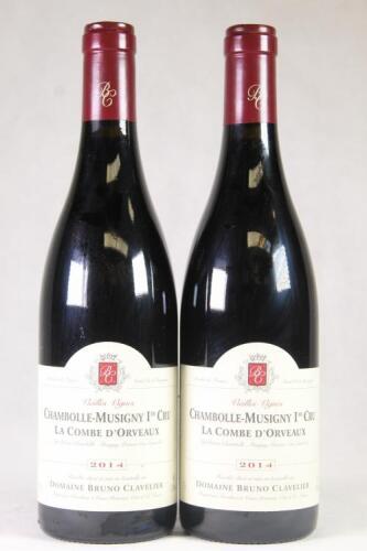 (2) 2014 Domaine Bruno Clavelier Chambolle Musigny La Combe d'Orveaux 1er Cru, Cote de Nuits