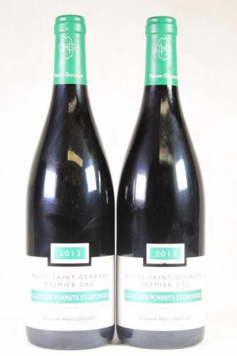 (2) 2013 Henri Gouges Nuits St Georges Clos des Porrets St Georges 1er Cru, Cote de Nuits