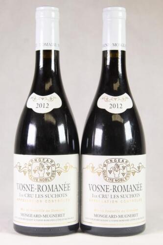 (2) 2012 Mongeard-Mugneret Vosne Romanee Les Suchots 1er Cru, Cote de Nuits