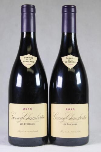 (2) 2015 Domaine de la Vougeraie Gevrey Chambertin Les Evocelles, Cote de Nuits