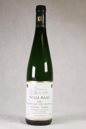 (1) 2001 Weingut Willi Haag Brauneberger Juffer-Sonnenuhr Riesling Auslese, Mosel Saar Ruwer