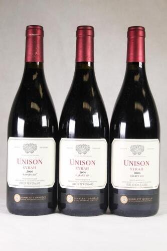 (3) 2006 Unison Syrah, Hawkes Bay