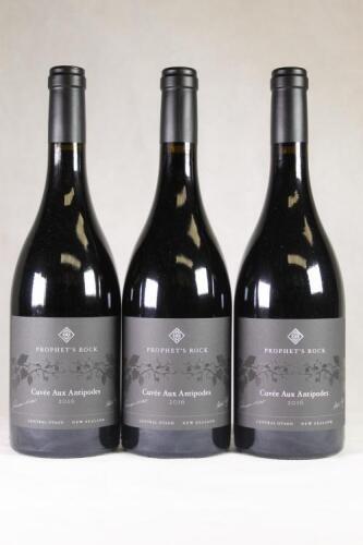 (3) 2016 Prophet's Rock Cuvee aux Antipodes Pinot Noir, Central Otago*