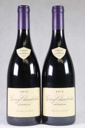 (2) 2012 Domaine de la Vougeraie Gevrey Chambertain Les Evocelles, Cote de Nuits