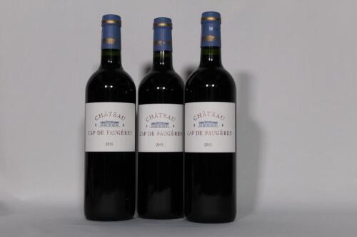 (3) 2015 Chateau Cap de Faugeres, Cotes de Castillon