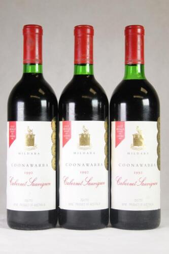 (3) 1992 Mildara Cabernet Sauvignon, South Australia