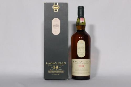 (1) Lagavulin 16 Year Old 1000ml, Islay Scotland
