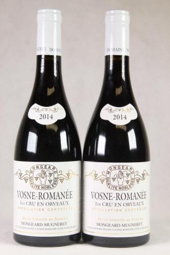 (2) 2014 Mongeard Vosne Romanee en Orveaux 1er Cru, Cote de Nuits